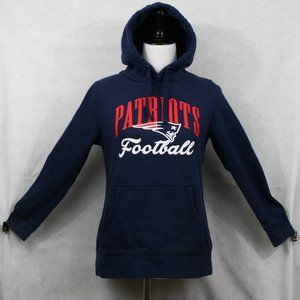 ProLine Fanatics NE Patriots Navy Blue Cotton Blend Hooded Sweatshirt SZ M EUC